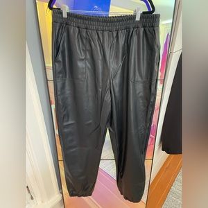 LIKE NEW Vegan Leather Joggers